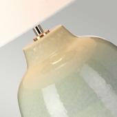 zsalya modern pasztel zold oliva keramia asztali lampa vilagos ernyo elegans luxus nappali hangulatvilagitas.jpg